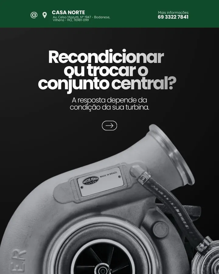 Turbina remanufaturada pronta para instalação