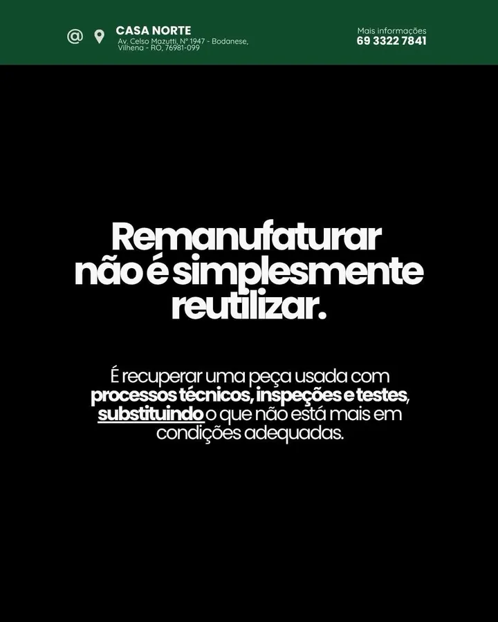 Peça de embreagem em processo de remanufatura