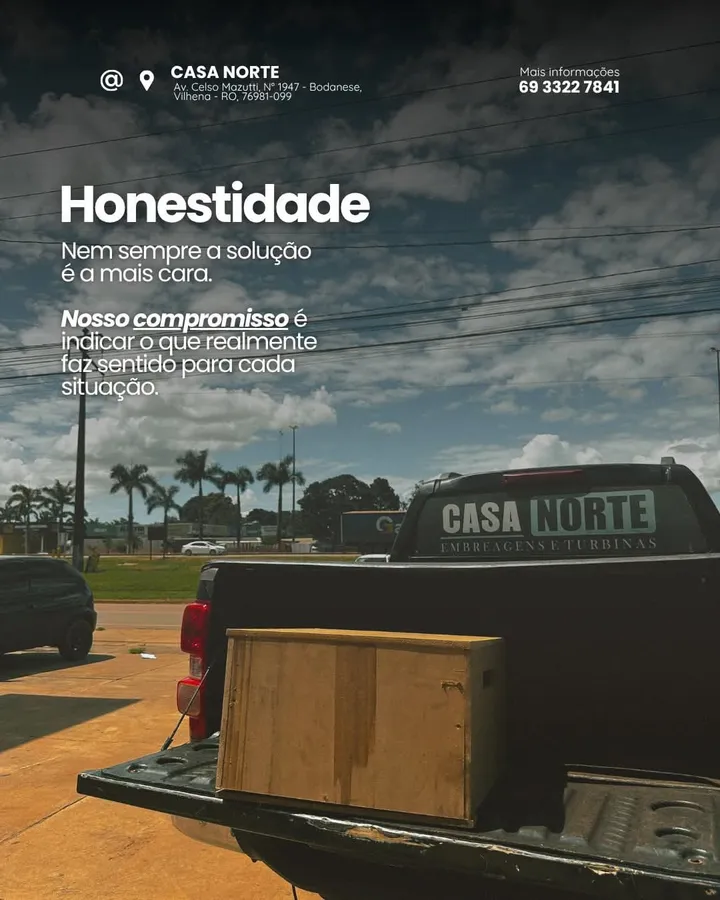 Caminhonete da Casa Norte carregada para entrega em Vilhena - RO