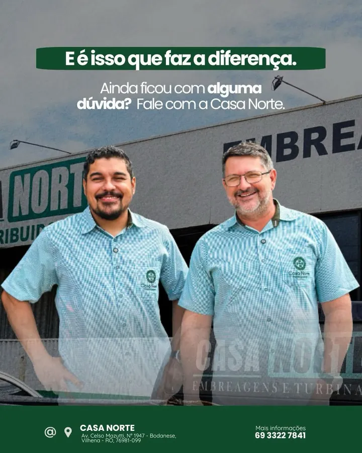 Equipe da Casa Norte em frente à fachada da loja em Vilhena - RO